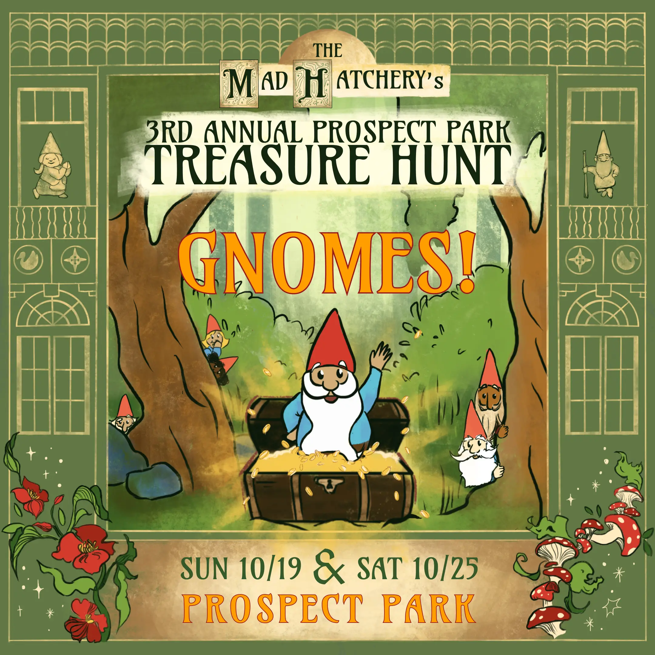 The Mad Hatchery's 3rd Annual Prospect Park Treasure Hunt: Gnomes - October 19 & 25